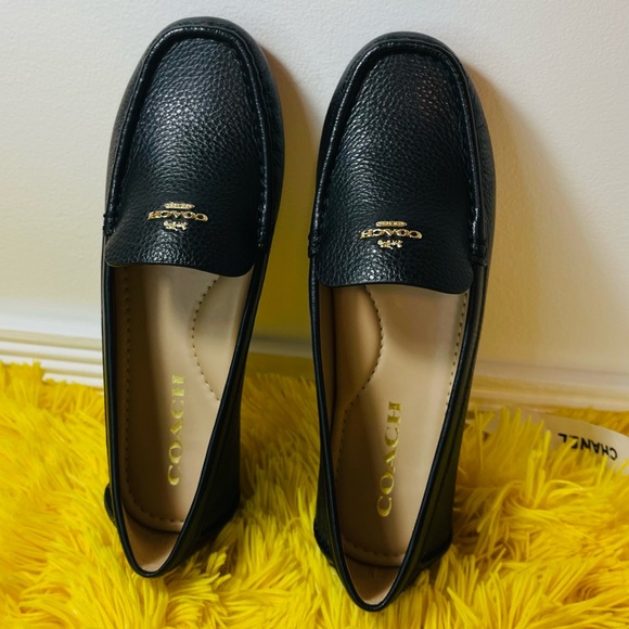 Coach Black Leather Loafers for Women size 7B - Picture 6 of 6